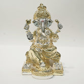 Dagdusheth Halwai Ganpati Murti - Silver Plated